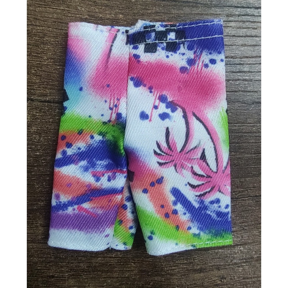 Barbie Fashionistas KEN Doll Blue Pink Green SRPAY PAINT Print Twill SHORTS Z13